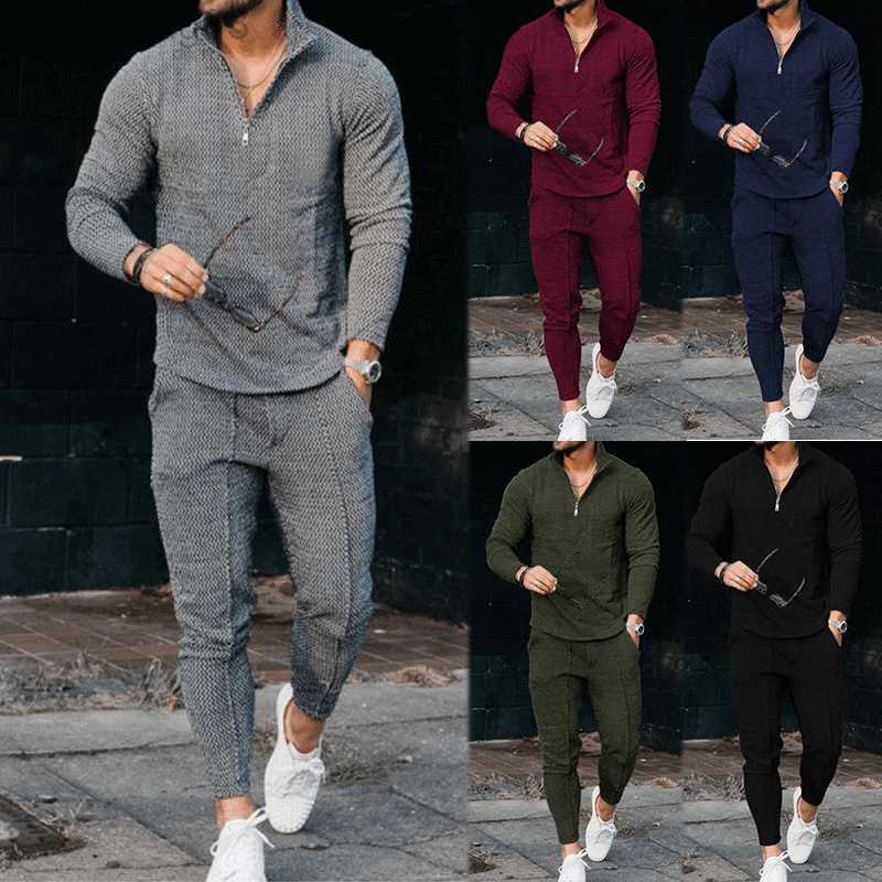 Men's Tracksuits Spring And Autumn Men's Suit Long Sleeve Polo Suit Sports Pants Fashion Casual Half Zipper Stand Collar Suit W0328, Black
Men's Tracksuits Spring And Autumn Men's Suit Long Sleeve Polo Suit Sports Pants Fashion Casual Half Zipper Stand Collar Suit W0328, Black