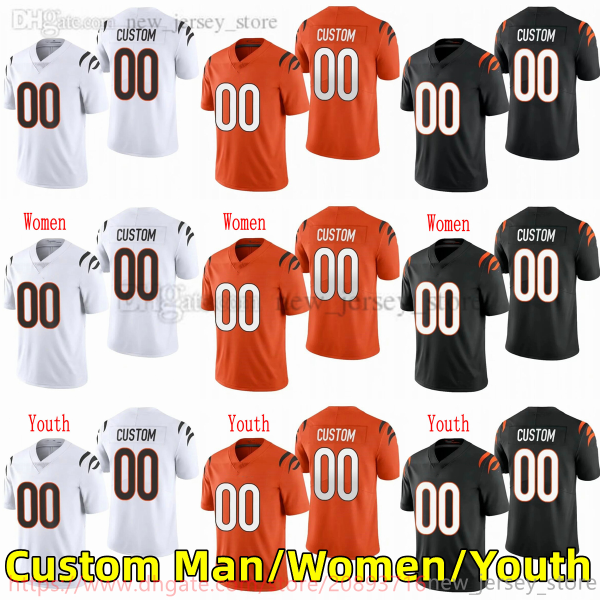 Custom S-6XL NCAA Football Jersey Stitched 9 JoeBurrow 1 Ja'MarrChase 28 JoeMixon 85 TeeHiggins 83 TylerBoyd 94 SamHubbard 2 EvanMcPherson Jerseys, Men s-6xl
Custom S-6XL NCAA Football Jersey Stitched 9 JoeBurrow 1 Ja'MarrChase 28 JoeMixon 85 TeeHiggins 83 TylerBoyd 94 SamHubbard 2 EvanMcPherson Jerseys, Men s-6xl