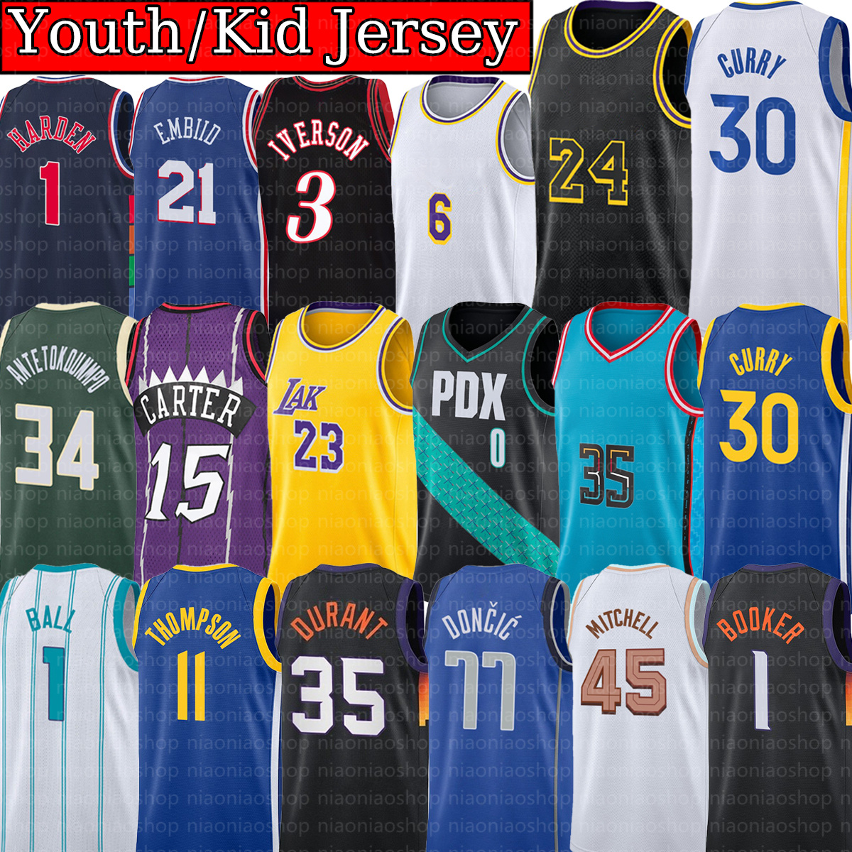 Embroidered Youth Kid 6 jaMes 23 Lebron Basketball Jerseys Kevin Durant Stephen Curry Lillard Carter brYant Doncic mIchael Booker Iverson Wade Bird Youth Jersey, Youth/kid jersey
Embroidered Youth Kid 6 jaMes 23 Lebron Basketball Jerseys Kevin Durant Stephen Curry Lillard Carter brYant Doncic mIchael Booker Iverson Wade Bird Youth Jersey, Youth/kid jersey