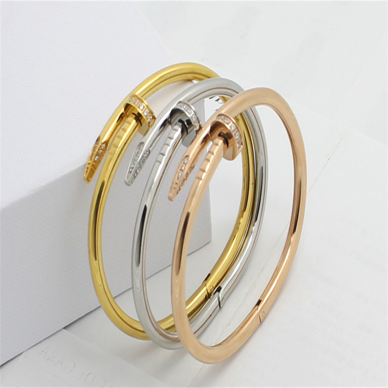 Nail Bracelet Designer Bracelets Diamond Bangle Luxury Jewelry For Women Titanium Steel Alloy Gold-Plated Process Never Fade Not Allergic
Nail Bracelet Designer Bracelets Diamond Bangle Luxury Jewelry For Women Titanium Steel Alloy Gold-Plated Process Never Fade Not Allergic