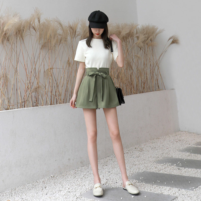 Women High Waist Shorts Women's Summer and Korean A-line Chiffon Wide-leg Casual Pantalones Cortos De Mujer 230328 XJ260206