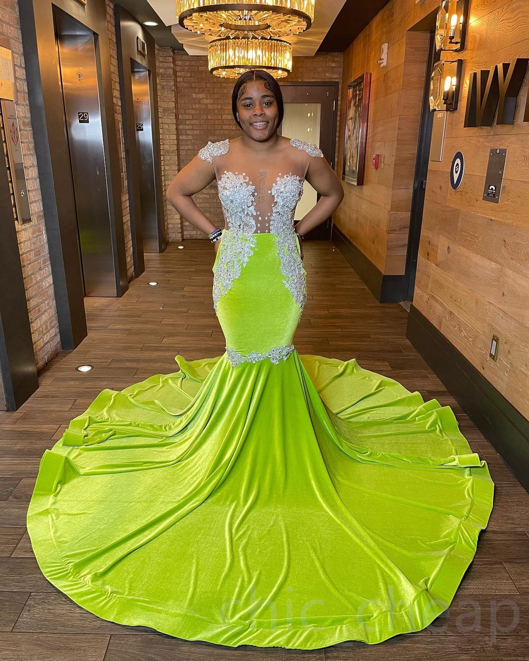 2023 Arabic Aso Ebi Green Mermaid Prom Dresses Beaded Lace Evening Formal Party Second Reception Birthday Engagment Gowns Dress ZJ2021