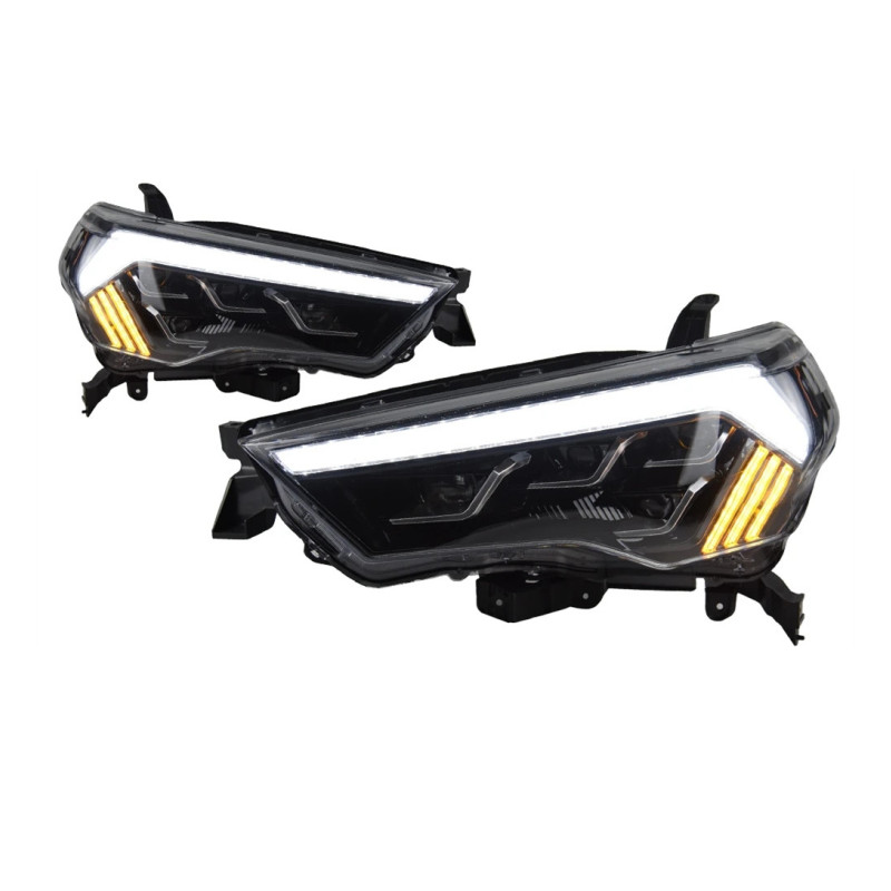 auto parts head lamp For Toyota 4 Runner LED Headlight 20 13-20 20 DRL Bi-Xenon Lens front daytime stream turn signal lights