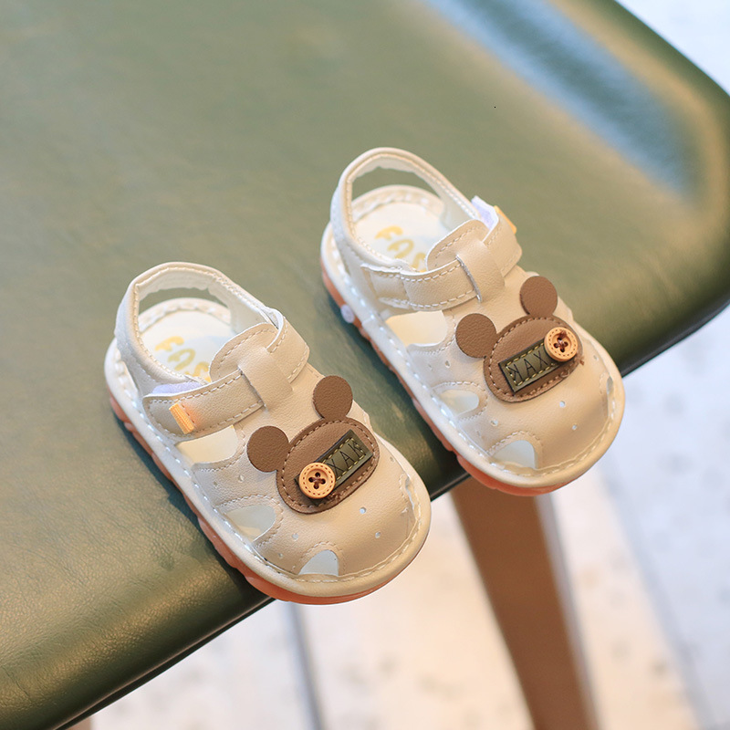 Slipper Summer Infant Sandals Baby Girls Anticollision Toddler Shoes Soft Bottom Genuine Leather Kids Children Beach 230328