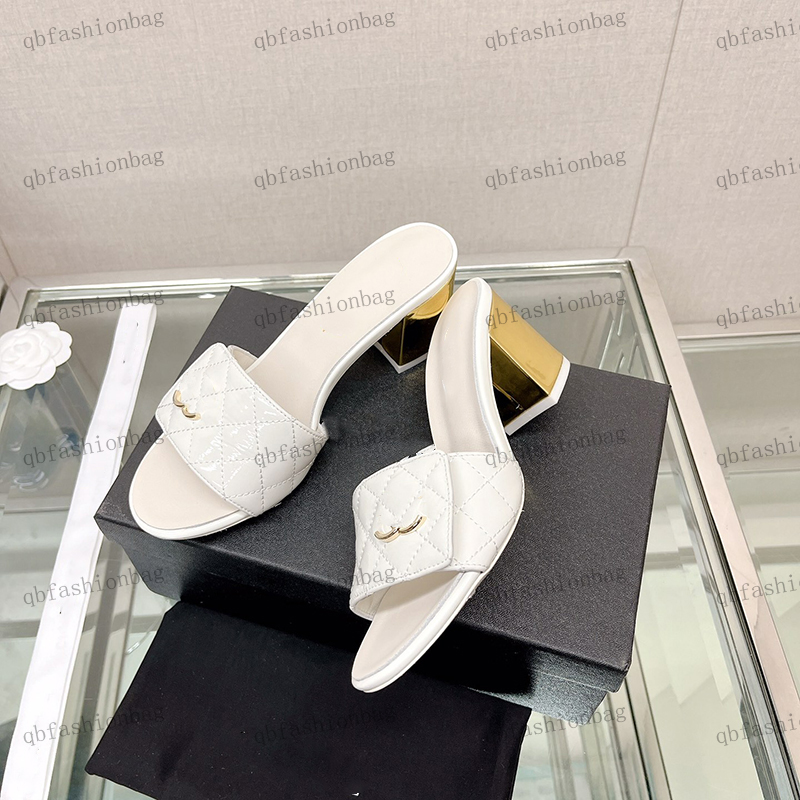 Classic Womens Slippers High Heel Sandals Thick Heel Small Fragrance Hardware Metal Buckle Solid Color Leather Women Shoes Brand Designer Dress Heel Height 3cm/7cm, Black
Classic Womens Slippers High Heel Sandals Thick Heel Small Fragrance Hardware Metal Buckle Solid Color Leather Women Shoes Brand Designer Dress Heel Height 3cm/7cm, Black