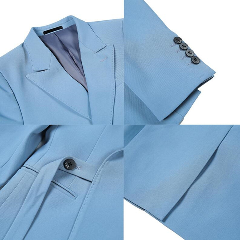 Men's Suits Blazers Men Spring High Quality Business Suit Jackets/Male Sky Blue White Young Handsome Casual Suit Coat Fashion Blazers 230328