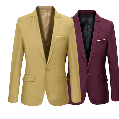 Men's Suits Blazers Men's Solid Color Step Collar Slim Blazer Formal Business Wear One Button Suit Highend Men Casual Business Suit costume 