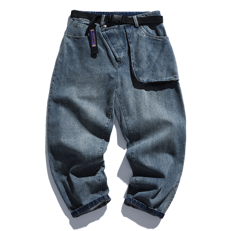 Men's Jeans Japanese Streetwear High Quality Distressed Jeans Men Clothing Harajuku Casual Denim Cargo Pants Korean Hip Hop Trousers Male 230329