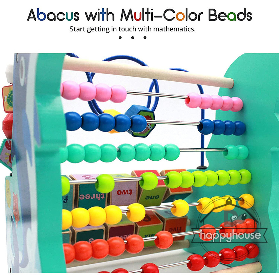 Learning Toys Wooden Montessori Math Multifunction Abacus Around Beads Early Learn Teaching Aids Educational For Children Gift 230329