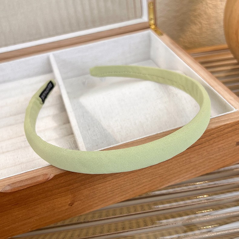 Korean Sweet Plaid Headbands Thin Hairbands Elegant Solid Color Head Hoop Women Tiara Head Band Headwrap Hair Accessories