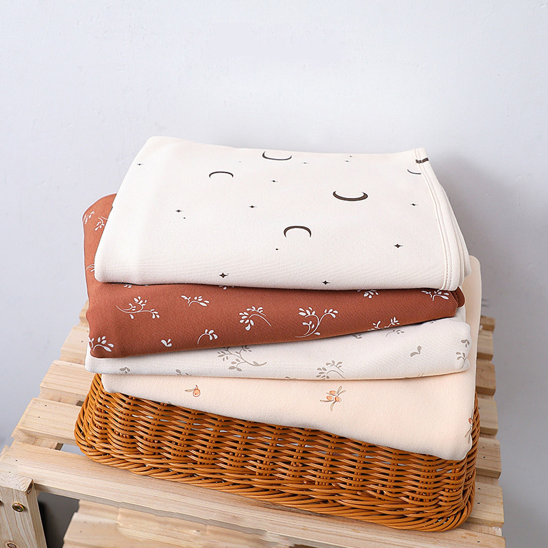 Floral Moon Print Reversible Cotton Blanket 83x83cm Newborn Baby Swaddle Wrap Quilts Bath Towel Blanket Infant Supplies