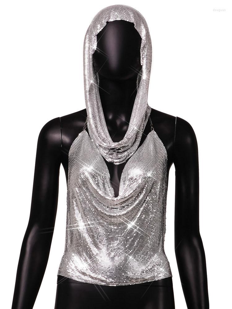 Women's T Shirts Sexy Backless Metal Sequined Cropped Top Women 2023 Fashion Designer Club Party Halter Tees Female With Scarf Y2K Silver, Gold
Women's T Shirts Sexy Backless Metal Sequined Cropped Top Women 2023 Fashion Designer Club Party Halter Tees Female With Scarf Y2K Silver, Gold