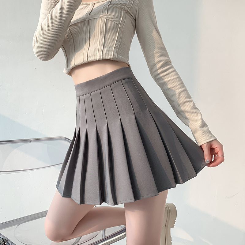 Skirts Korean Fashion Women High Waist Pleated Summer Faldas Casual Kawaii Aline Plaid Tenni College Style for Girls Mini Short 230329