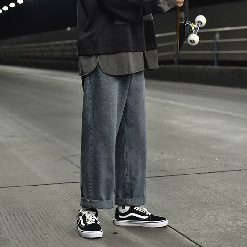 Men's Jeans Straight skateboard jeans men's pants loose wide leg pants hip hop streetwear pantalon homme jean moda masculina korean 230329