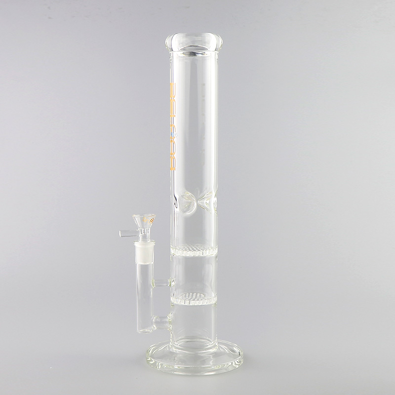 14 inches straight tube hookah yellow color logo glass bong with double honeycomb percolator
14 inches straight tube hookah yellow color logo glass bong with double honeycomb percolator