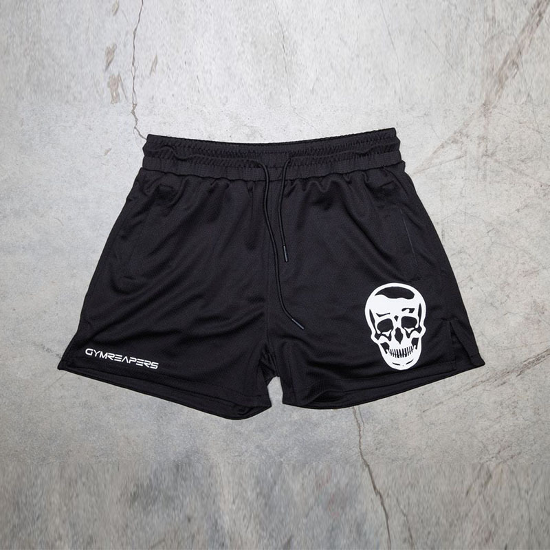 Men's Shorts 2023 Gymreapers Skull Men Running Fitness Breathable Mesh Training Quick Dry Mens Beach Sport Short 230329