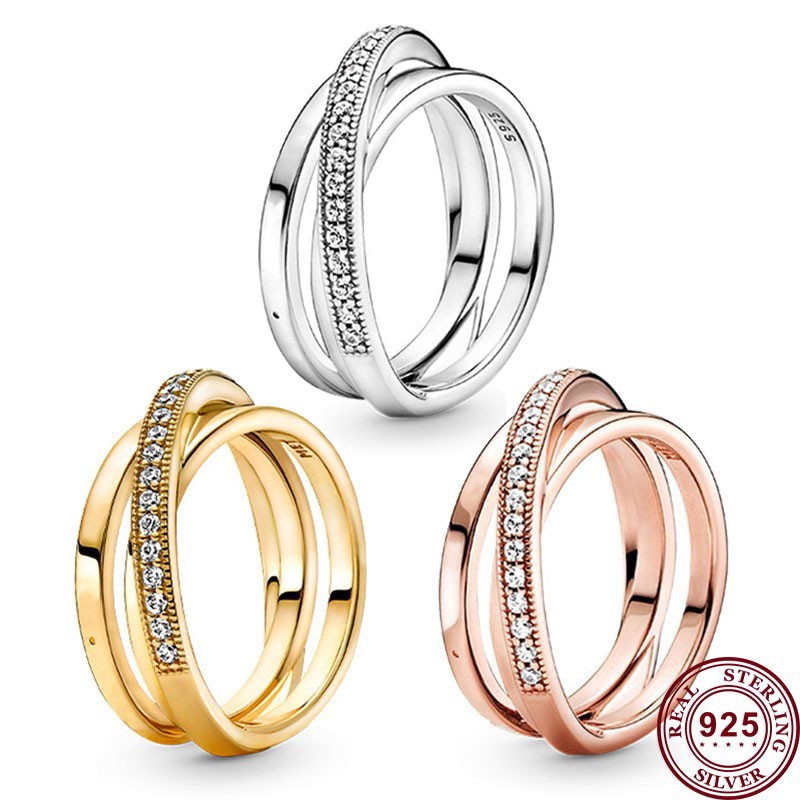 925 Silver Women Fit Pandora Ring Original Heart Crown Fashion Rings Inlaid Three Ring Interwoven Woman
925 Silver Women Fit Pandora Ring Original Heart Crown Fashion Rings Inlaid Three Ring Interwoven Woman
