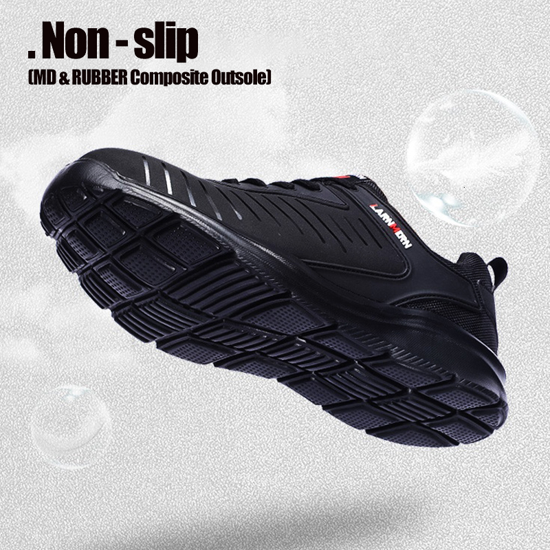 Dress Shoes LARNMERN Mens Steel Toe Safety Work For Men Lightweight Breathable AntiSmashing NonSlip Antistatic Protective 230329