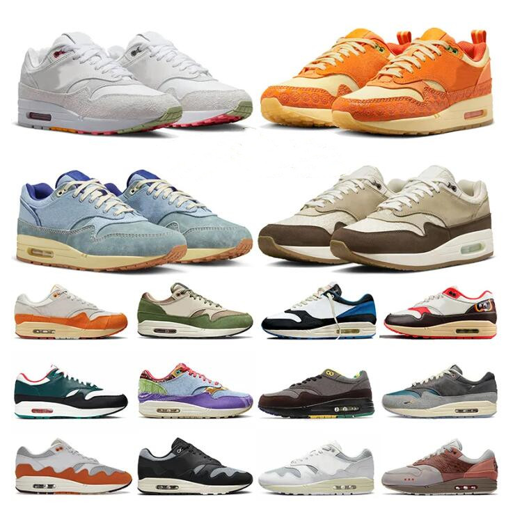 2023 New Fashion Patta Waves Airmaxs 1 Running Shoes Monarch 1s 87 Treeline Dirty Denim Safari Trainers Cactus Jack Amsterdam Dhgate Sports Sneakers Size 36-46, 35
2023 New Fashion Patta Waves Airmaxs 1 Running Shoes Monarch 1s 87 Treeline Dirty Denim Safari Trainers Cactus Jack Amsterdam Dhgate Sports Sneakers Size 36-46, 35