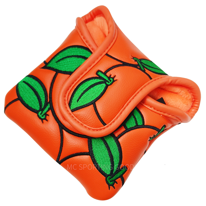 Other Golf Products Golf Putter Cover Orange And Black Spider Putter Headcover Golf Club Putter Head Covers Elegant Embroidery Premium Leather 230329