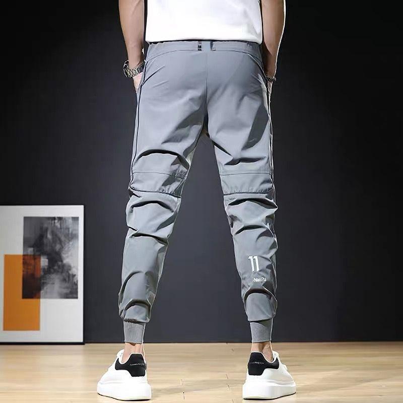 Men's Pants Summer Thin y Golf Jogger Training Gym Fitness and Exercise Drawstring Male Stylish Black Elastic Waist Leg 230329