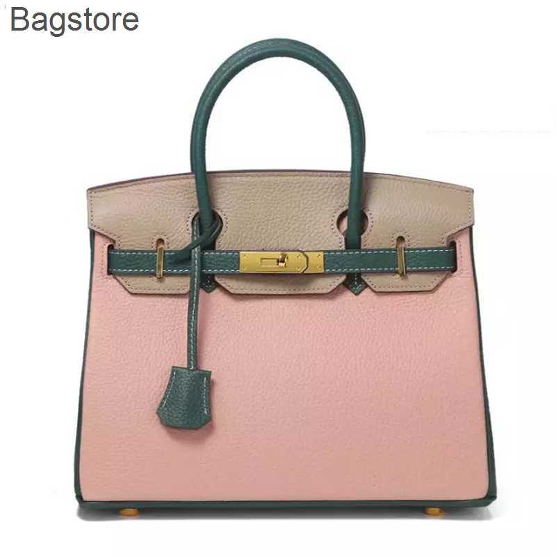 Leather Shoulder Bag Birkins Bags 2023 Fashion Spring Handbag Top Layer Cowhide Capacity One Patchwork Cross Designer Handle Ata7, Pink/green/gray 30cm
Leather Shoulder Bag Birkins Bags 2023 Fashion Spring Handbag Top Layer Cowhide Capacity One Patchwork Cross Designer Handle Ata7, Pink/green/gray 30cm