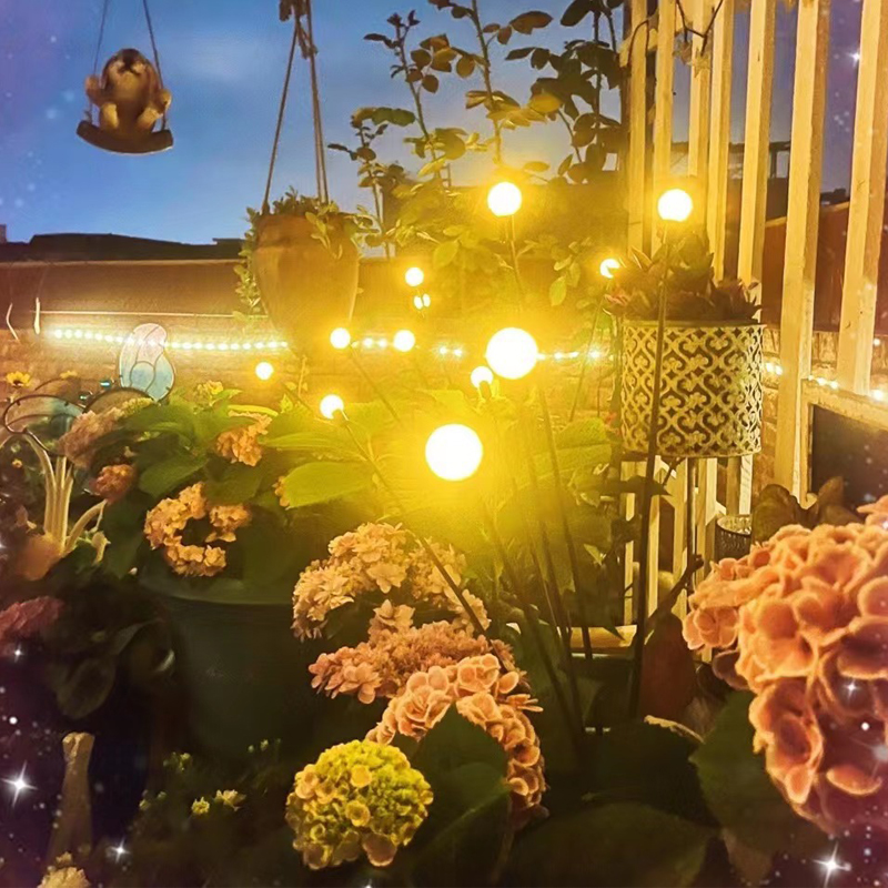 New Waterproof Solar Garden Lamp Led Wind Driven Firefly Lamp, Outdoor Garden Ground and Camping Lamp