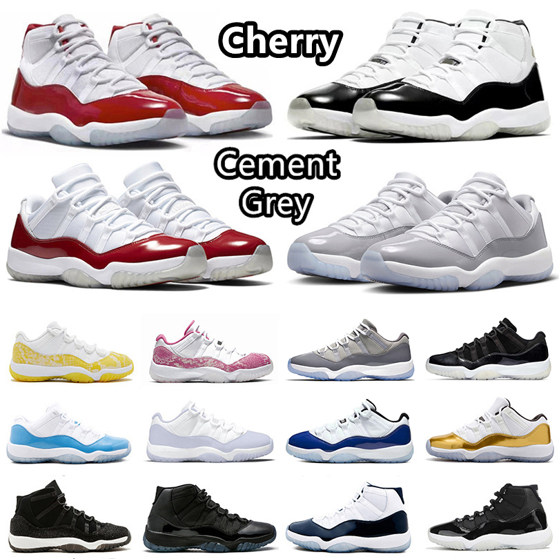 11 Jumpman 11s Cherry Basketball Shoes Cement Grey DMP Yellow Snakeskin Cool Grey Gamma Blue Cap and Gown Varsity Red University Blue Sneakers for Men and Women, #50
11 Jumpman 11s Cherry Basketball Shoes Cement Grey DMP Yellow Snakeskin Cool Grey Gamma Blue Cap and Gown Varsity Red University Blue Sneakers for Men and Women, #50