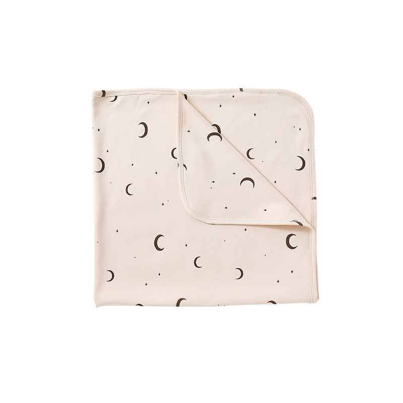 Floral Moon Print Reversible Cotton Blanket 83x83cm Newborn Baby Swaddle Wrap Quilts Bath Towel Blanket Infant Supplies