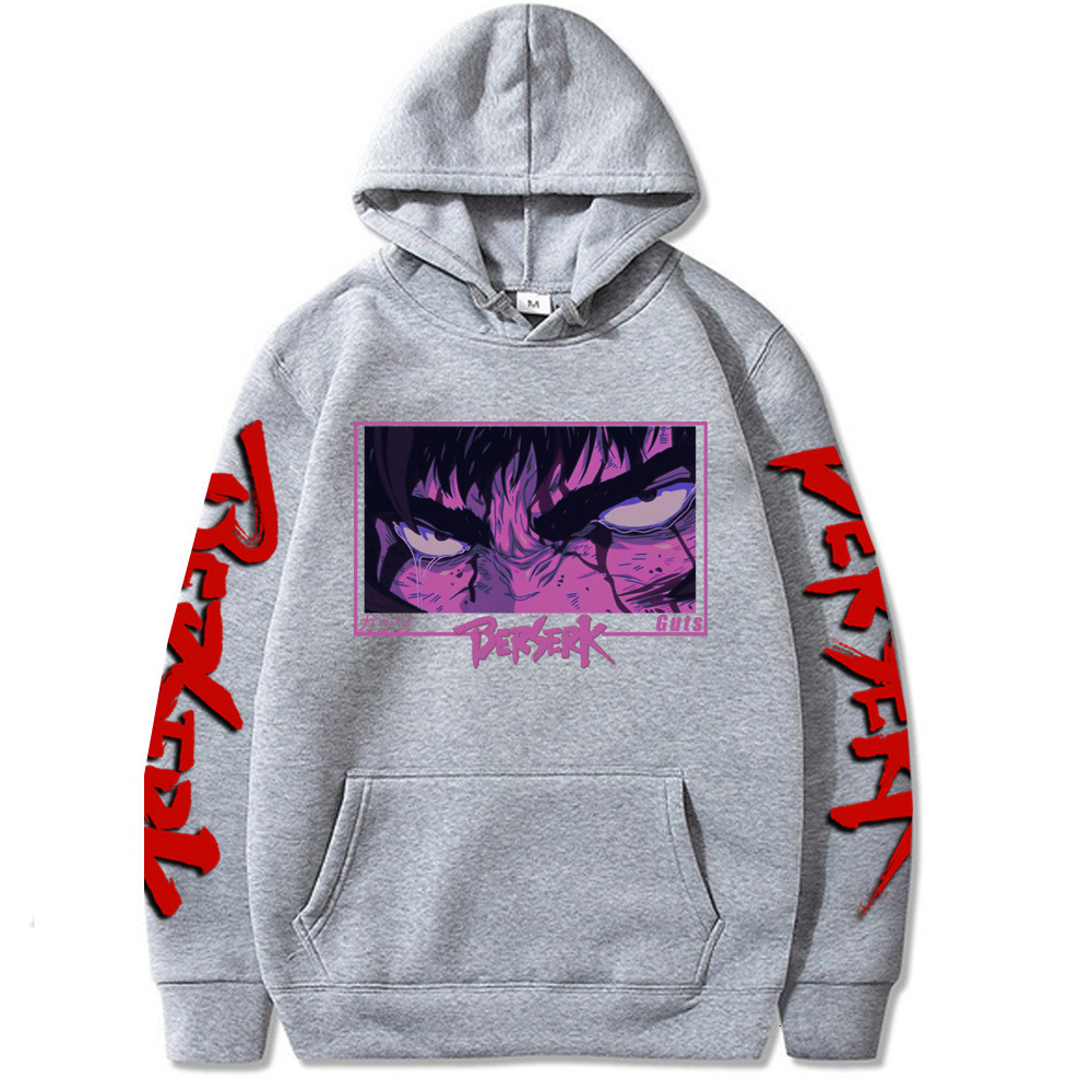 Men's Pants Japan Anime Berserk Harajuku Guts Eyes Manga Hoodies Sweatshirt Gothic Winter Pullover Fashion Long Sleeve Men Black 230329