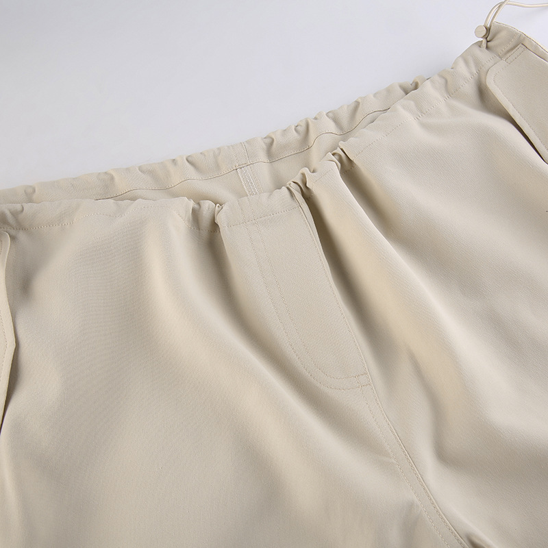 Women's Pants Capris Women's Solid Jogger Tech Pants Autumn Low Waist Punk Hip Hop Luggage Trousers Street Apparel Casual Drag Wide Leg Carg