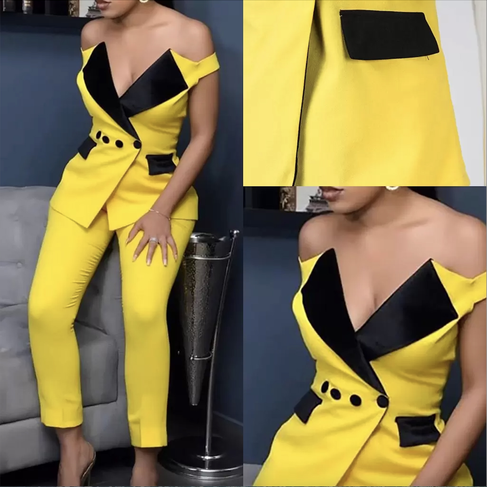 Yellow Mother of the Bride Suits Off Shoulder 2 Pieces Women Prom Evening Formal Wear Tuxedos Blazer For Wedding Jacket Pants
Yellow Mother of the Bride Suits Off Shoulder 2 Pieces Women Prom Evening Formal Wear Tuxedos Blazer For Wedding Jacket Pants