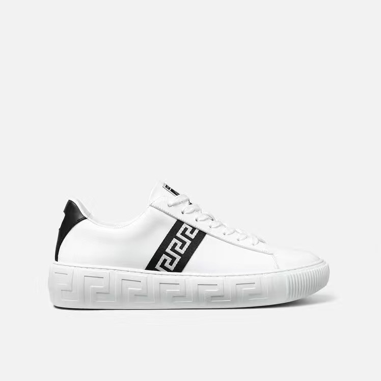 Greca Sneakers Designer Casual Shoes Calfskin Platform Sports Shoe White and gold Leather upper and lace-up design Men Shoes Trainers 02
Greca Sneakers Designer Casual Shoes Calfskin Platform Sports Shoe White and gold Leather upper and lace-up design Men Shoes Trainers 02