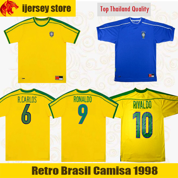 Retro Brazil Soccer Jerseys 1998 Classics R. CARLOS RONALDO Football Shirt RIVALDO Retro Brasil Camisas de futebol, Retro 1998 home
Retro Brazil Soccer Jerseys 1998 Classics R. CARLOS RONALDO Football Shirt RIVALDO Retro Brasil Camisas de futebol, Retro 1998 home
