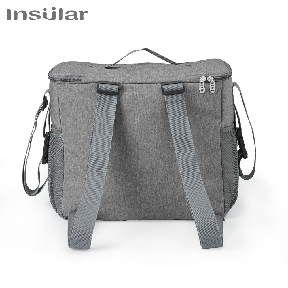 Diaper Bags Insular Baby s Outdoor Travel Mommy for Stroller Large Capacity Insulation Nursing Polyester Solid 230328