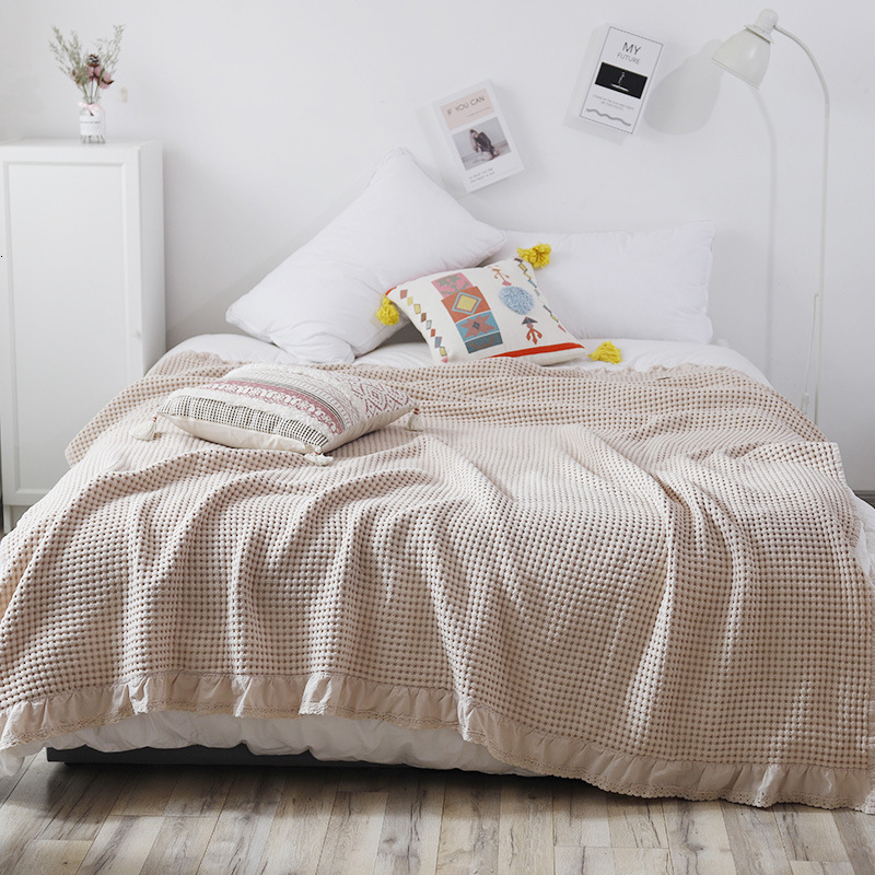 Blankets Terry Spring Summer Cotton Gauze Muslin Throw Blanket on the Bed Crib Cover Sheets Soft And Comfortable Bedding Coverlet Koc 230329