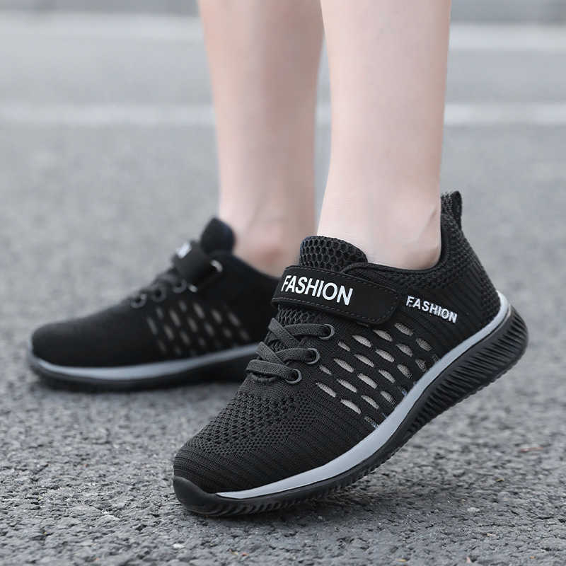 Athletic Outdoor 2023 Summer Boys Running Sneakers Fashion Sport Kids Hook Loop Breathable Casual Shoes Children Walking Tenis Sneaker Girl W0329 XJ26