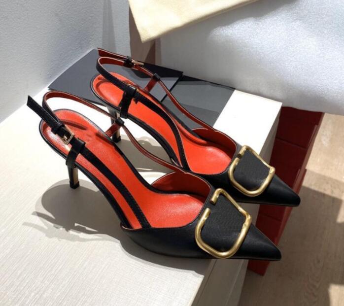 Luxurys Women's Sandals Brand High Heels Dress Shoes Metal Buckle Designer Pumps Sandal Women Slingback Sexy Pointed Toe Stiletto Zapatos Shoes dust bag
Luxurys Women's Sandals Brand High Heels Dress Shoes Metal Buckle Designer Pumps Sandal Women Slingback Sexy Pointed Toe Stiletto Zapatos Shoes dust bag
