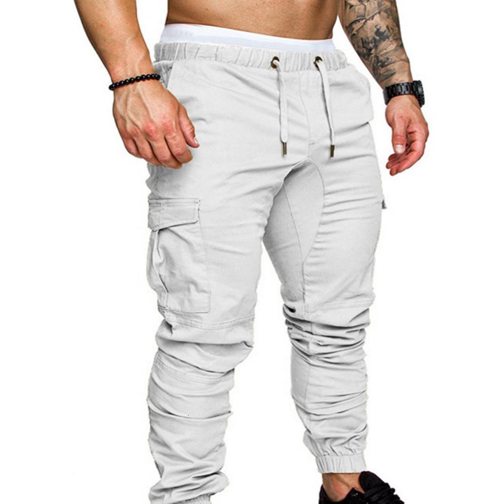 Mens Pants Drop! Fashion Men Jogger Casual Solid Color Pockets Waist Drawstring Ankle Tied Skinny Cargo Size XS4XL 230329