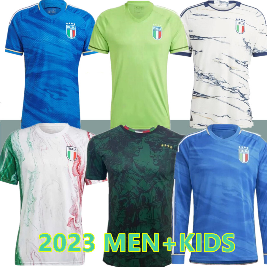 

Italys soccer jerseys 2022 2023 Italian jerseyS SCAMACCA IMMOBILE CHIESA football shirts RASPADORI JORGINHO BARELLA BASTONI FRATTESI Maglia italiana HOME AWAY, 2023 home