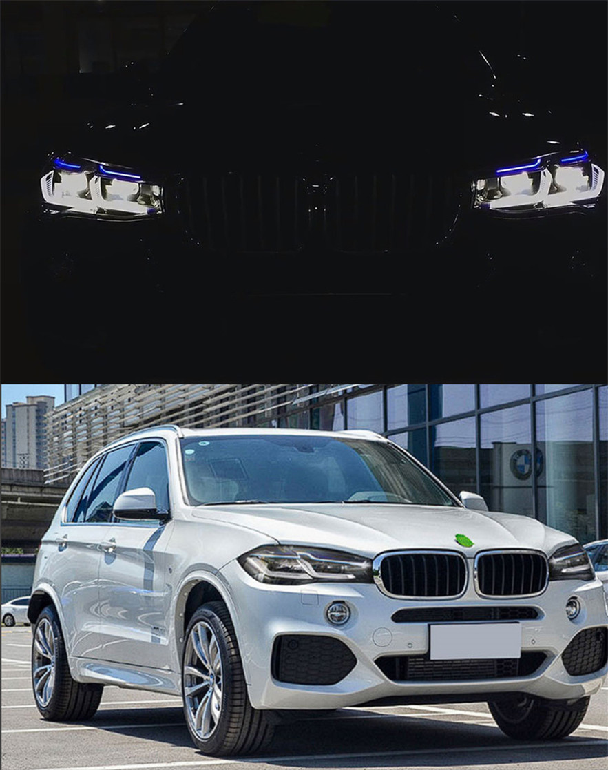 LED Headlights For Cars X5 F15 2014-20 18 X6 F16 LED Auto Headlights Assembly Upgrade M5 Competition Design Bicofal Lens Kit Accessories