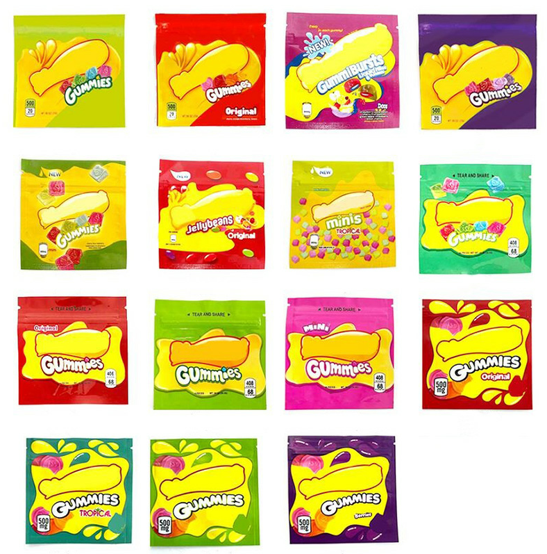 Empty Zipper Packages packing bag Stand Up Pouch package Mylar Bags mini 500mg candy children Gummies Edibles pack
Empty Zipper Packages packing bag Stand Up Pouch package Mylar Bags mini 500mg candy children Gummies Edibles pack
