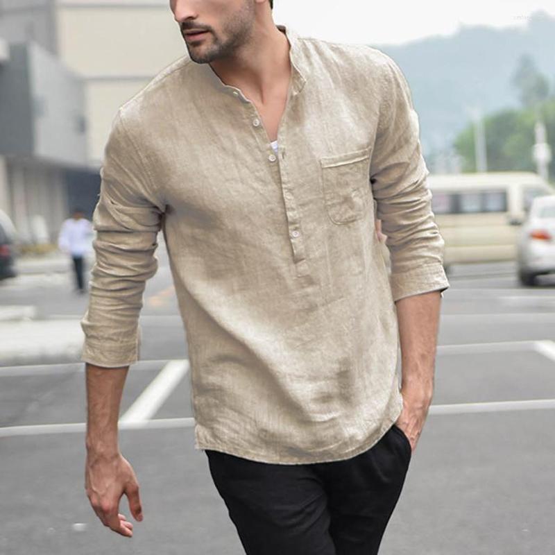 Men's Casual Shirts Men Shirt Vintage Solid Color Button Linen Long Sleeve Retro Autumn Summer Handsome Holiday Tee Tops #40, Navy
Men's Casual Shirts Men Shirt Vintage Solid Color Button Linen Long Sleeve Retro Autumn Summer Handsome Holiday Tee Tops #40, Navy