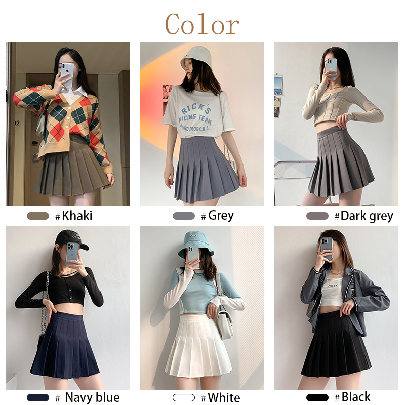 Skirts Korean Fashion Women High Waist Pleated Summer Faldas Casual Kawaii Aline Plaid Tenni College Style for Girls Mini Short 230329