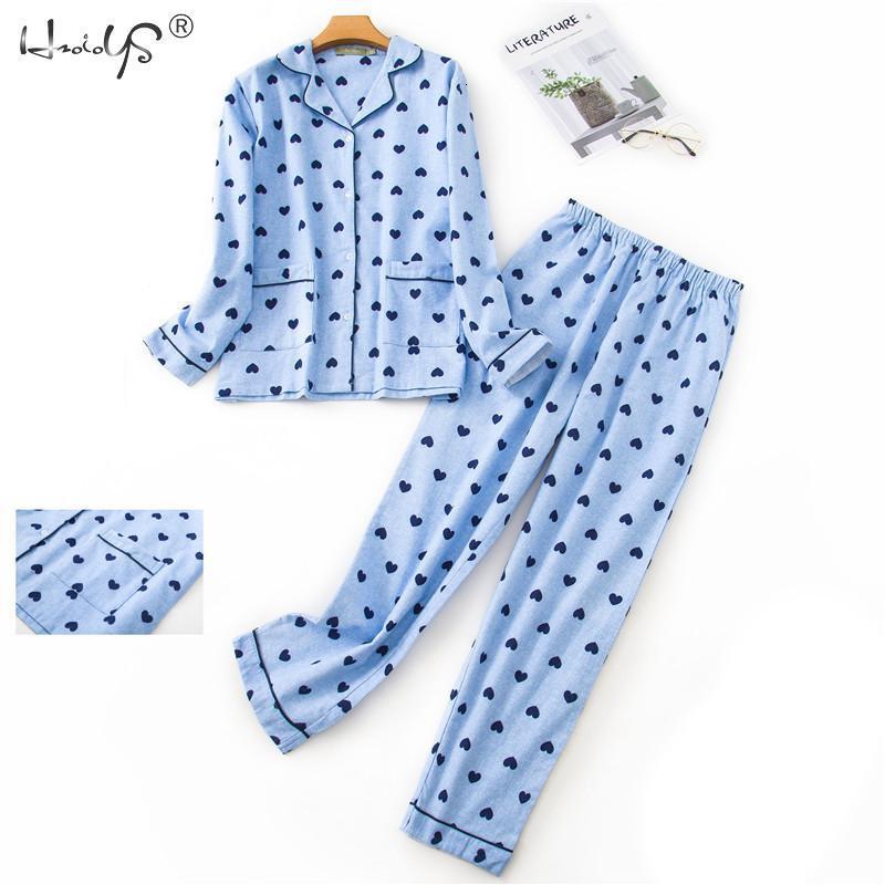 Women's Sleepwear S-XXXL Women's Pajama Set Women's Warm Flannel Cotton Household Clothing Autumn Plain Print Pajamas 230329