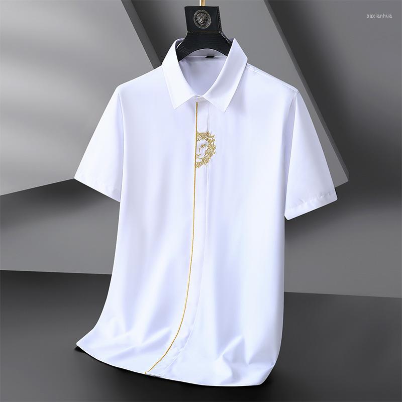 Men's Polos Plus Size Embroidered Short-Sleeved Shirt Black White Breathable Chinese Style Retro Male Clothing
Men's Polos Plus Size Embroidered Short-Sleeved Shirt Black White Breathable Chinese Style Retro Male Clothing