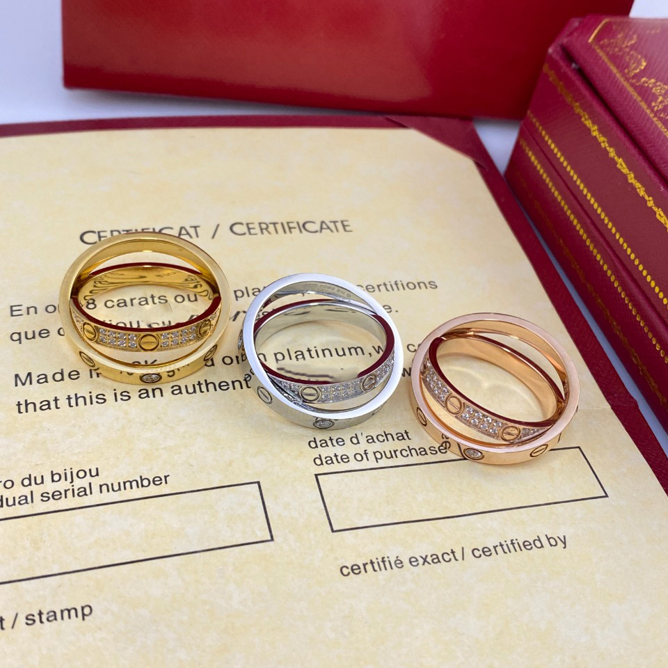 Love Rings Womens Designer Ring Couple Jewelry Band Titanium Steel With diamonds Casual Fashion Street Classic Gold Silver Rose Optiona
Love Rings Womens Designer Ring Couple Jewelry Band Titanium Steel With diamonds Casual Fashion Street Classic Gold Silver Rose Optiona