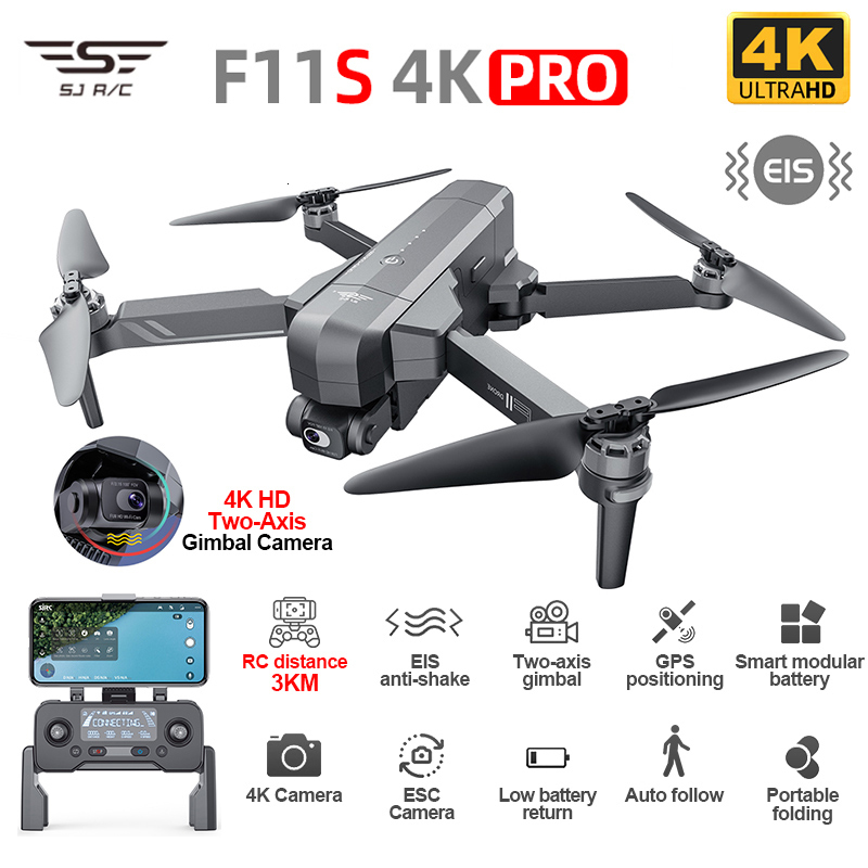 Intelligent Uav SJRC F11 4K Pro VS F11S Drone With Camera 3KM WIFI GPS EIS 2axis AntiShake Gimbal FPV Brushless Quadcopter Dron 230329, F11 4k pro 1b fb
Intelligent Uav SJRC F11 4K Pro VS F11S Drone With Camera 3KM WIFI GPS EIS 2axis AntiShake Gimbal FPV Brushless Quadcopter Dron 230329, F11 4k pro 1b fb