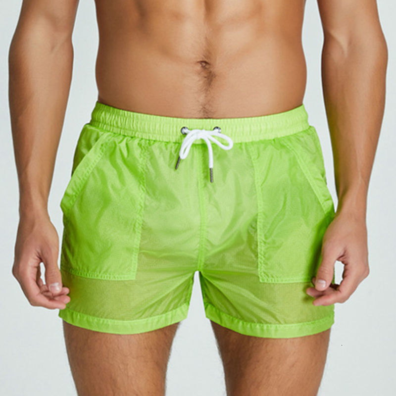 Men's Swimwear Transparent swimwear swimming shorts men's swimming trunks men's bathing suits Bermuda surf beach shorts Seobean Zwembro