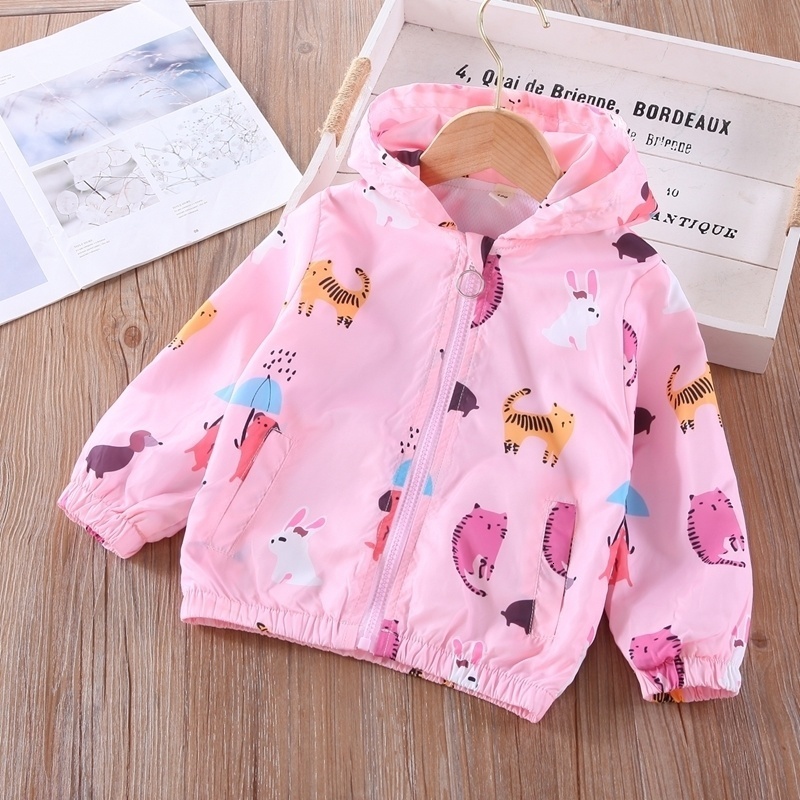 Jackets Boys And Girls Fashion Cartoon Color Cat Children s Clothing Long Sleeve Zipper Cardigan Clothes 230329